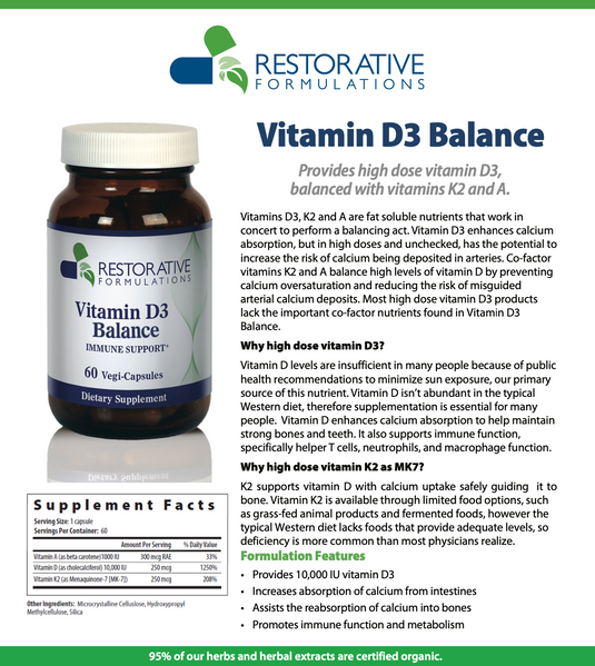 Vitamin D3 Balance - 60 Vegi-Capsules (Restorative Formulations)