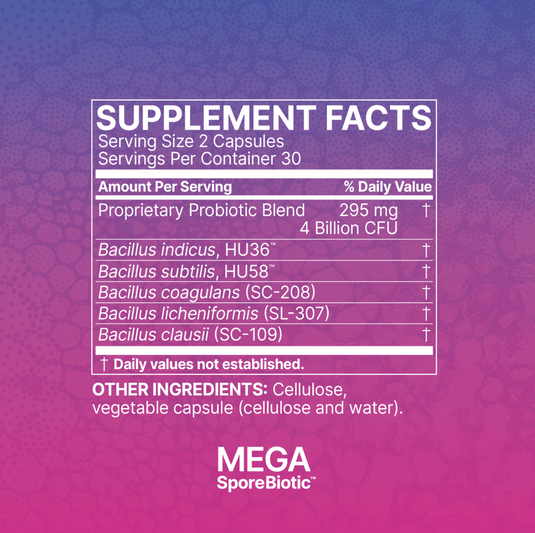 MegaSporeBiotic - 180 Capsules (Microbiome Labs)