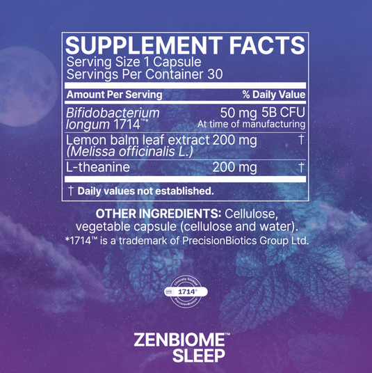 ZenBiome Sleep - 30 Capsules (Microbiome Labs)