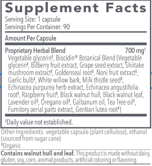 Biocidin Broad Spectrum Liquid Capsules (Biocidin Botanicals)