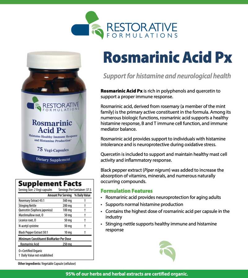 Load image into Gallery viewer, Rosmarinic Acid Px - 75 Vegi-Capsules (Restorative Formulations)
