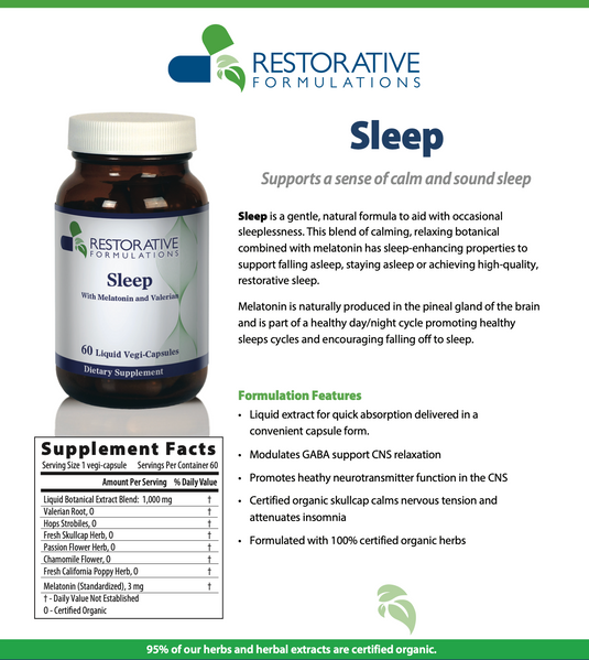 Sleep - 60 Liquid Vegi-Capsules (Restorative Formulations)