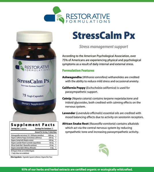 StressCalm Px - 75 Vegi-Capsules (Restorative Formulations)