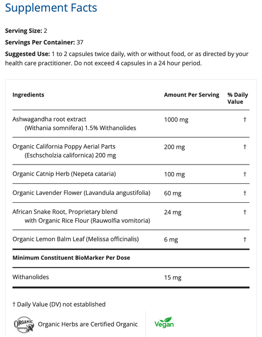 StressCalm Px - 75 Vegi-Capsules (Restorative Formulations)