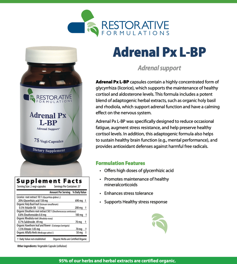 Load image into Gallery viewer, Adrenal Px L-BP - 75 Vegi-Capsules (Restorative Formulations)
