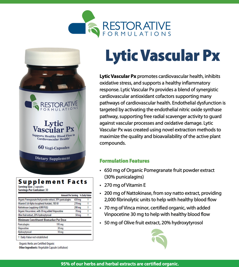 Load image into Gallery viewer, Lytic Vascular Px - 60 Vegi-Capsules (Restorative Formulations)
