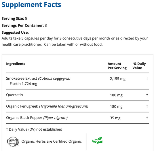 Senolytic Px - 15 Vegi-Capsules (Restorative Formulations)