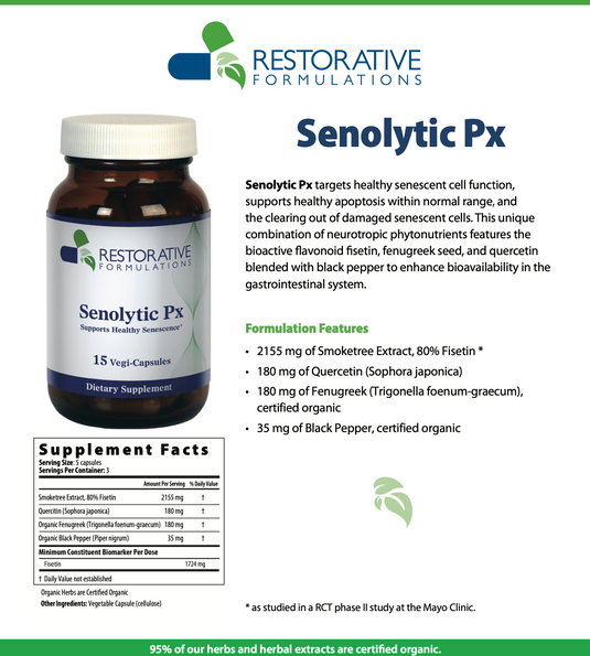 Senolytic Px - 15 Vegi-Capsules (Restorative Formulations)